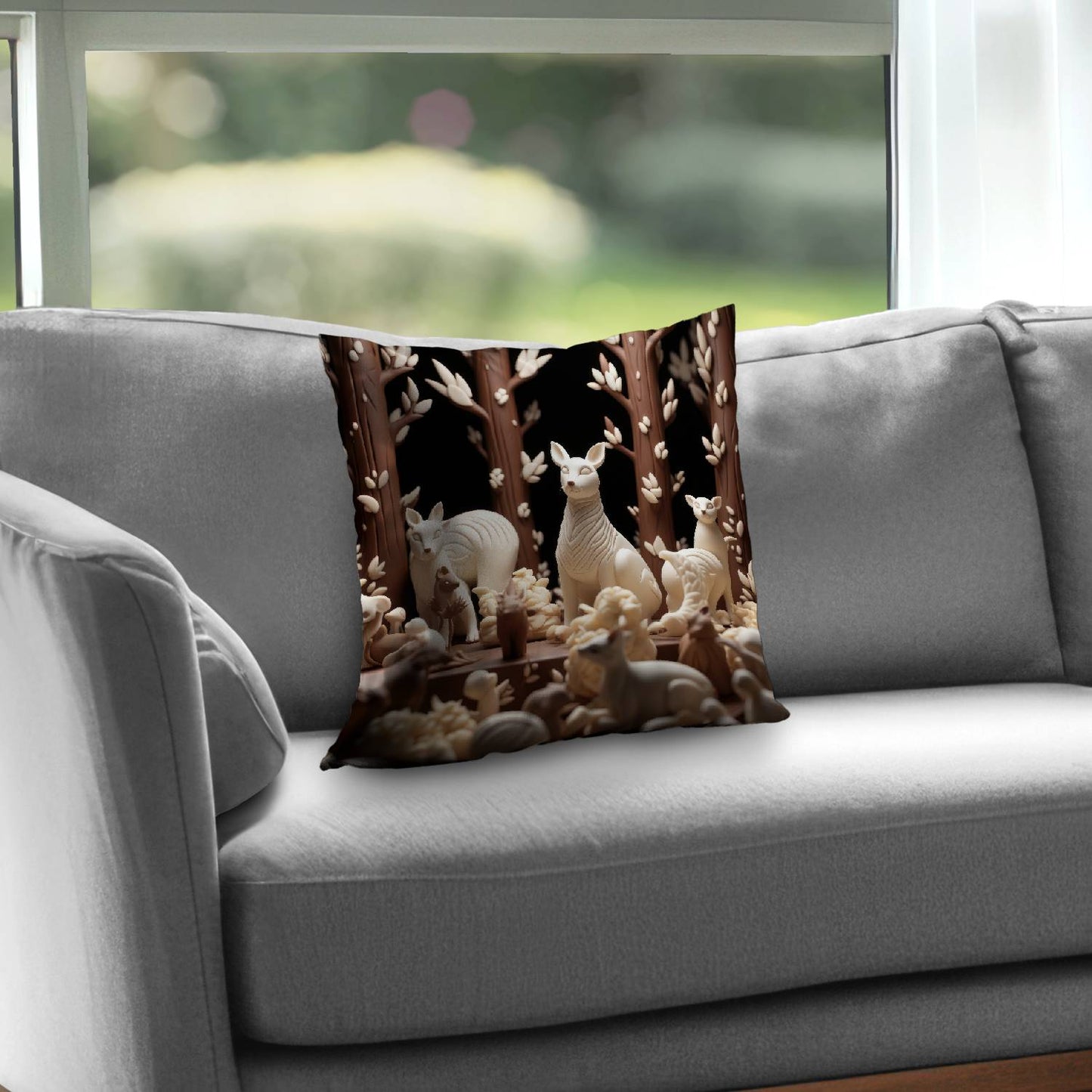 Chocolate friends - Throw pillow - Print on demand