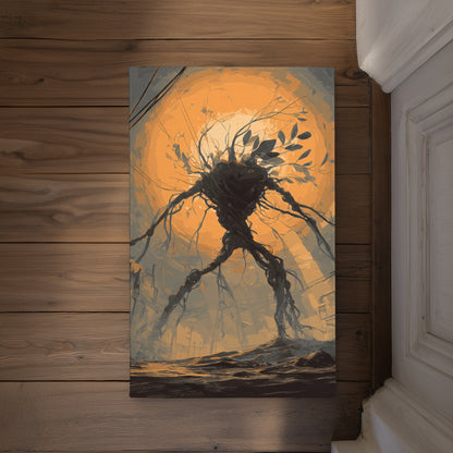 Final Warning Orange Indoor Outdoor Door Mat - Home Decor