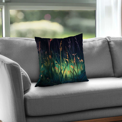 Between Twigs Poly Twill Throw Pillow | Stylish Home Decor