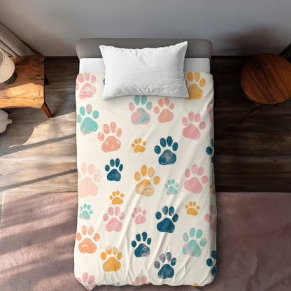 Housse de couette Patounes Adorables | Linge de lit douillet pour la maison