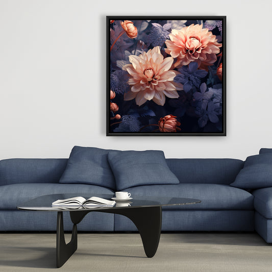 Pink and purple - 36"x36" Framed canvas