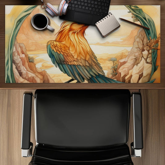 Perched bird - Desk Mat