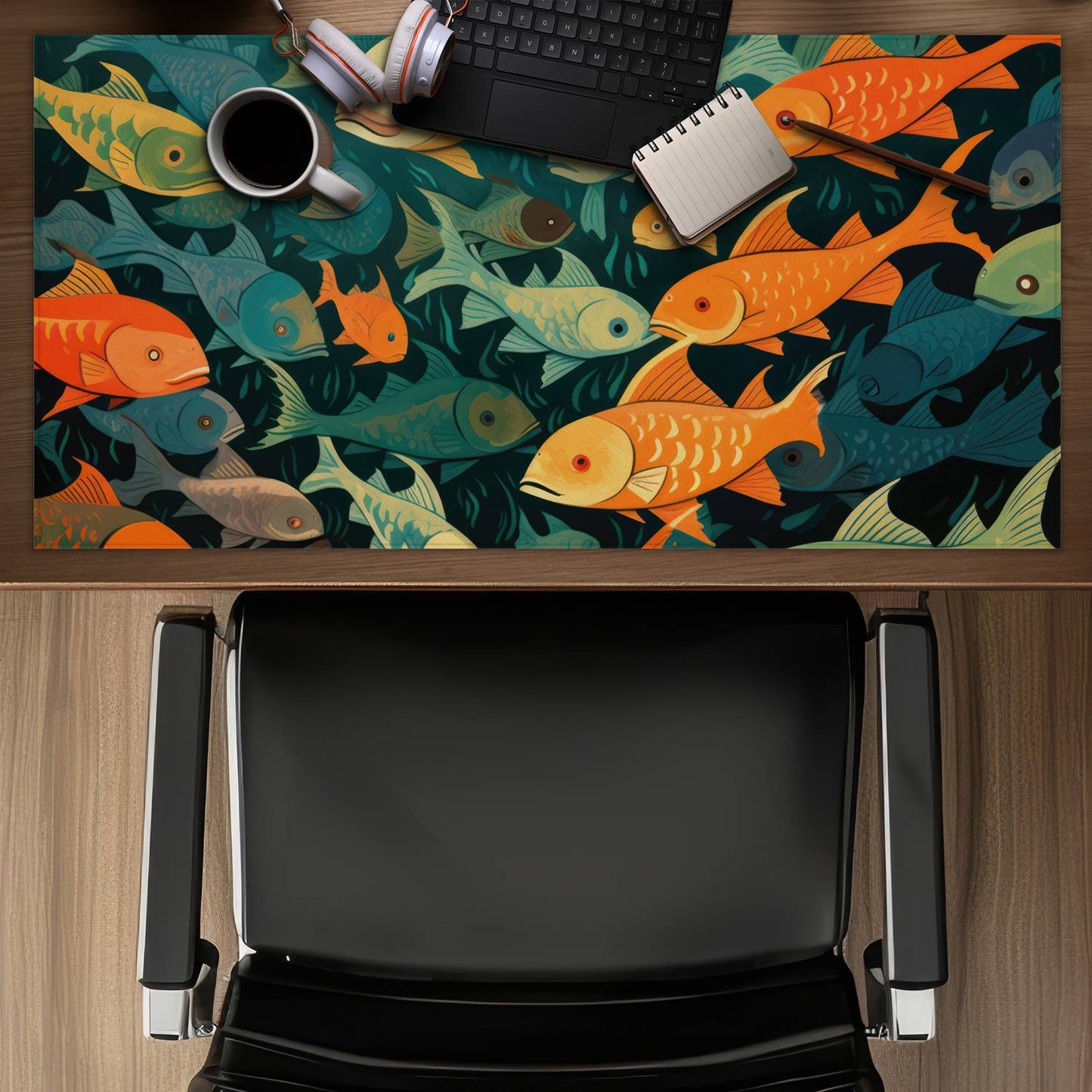 Simple fishes - Desk mat - Print on demand