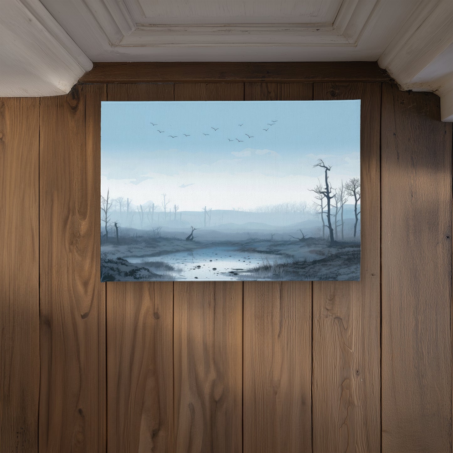 Swampy Lands White Indoor Outdoor Door Mat - Home Decor