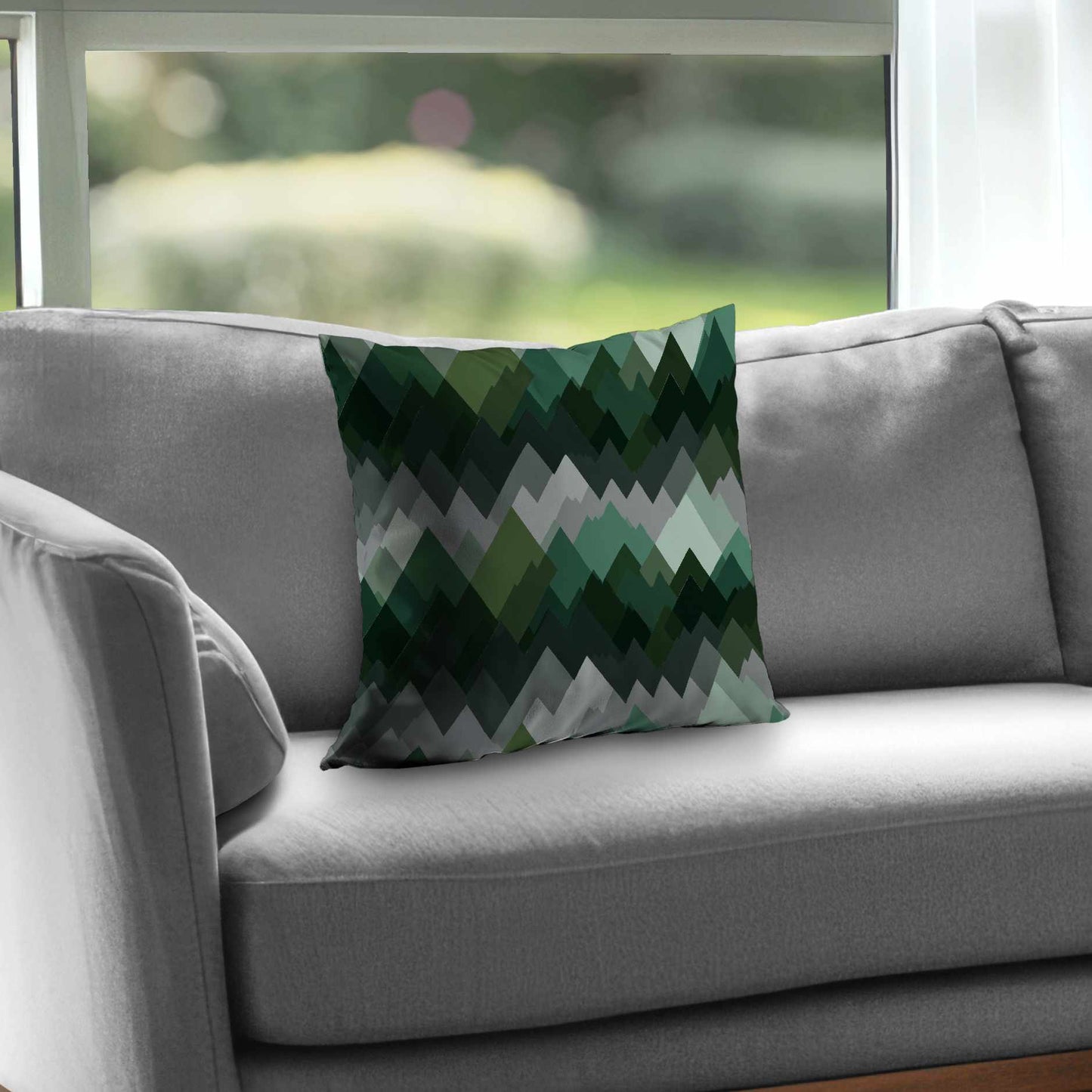 Coussin décoratif Evergreen Peaks en sergé de polyester - Accessoire de décoration intérieure