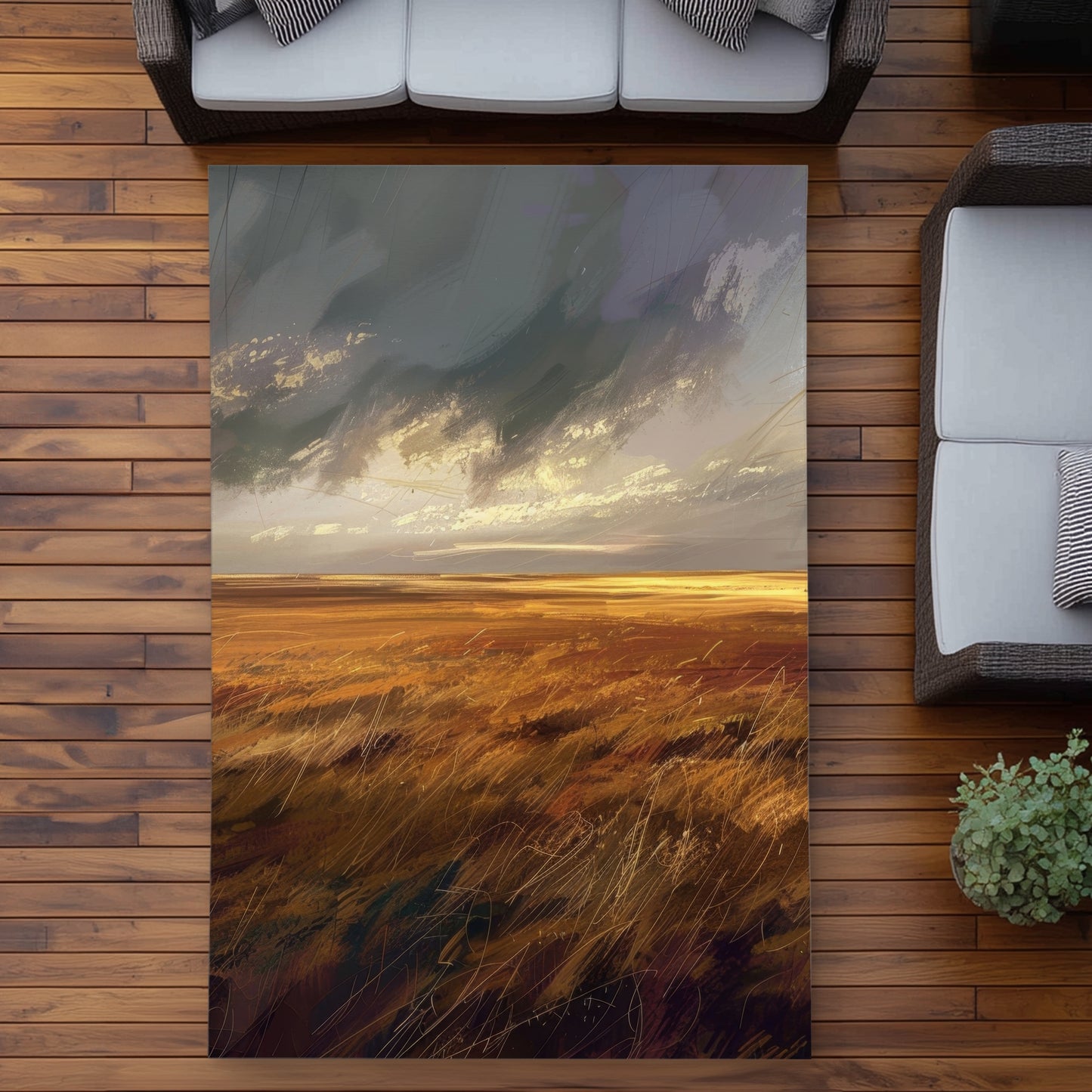 Before the storm - Brown Outdoor Area Rug for Home Decor