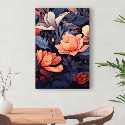 Blooming Uninterrupted - Gray Canvas for Home Decor