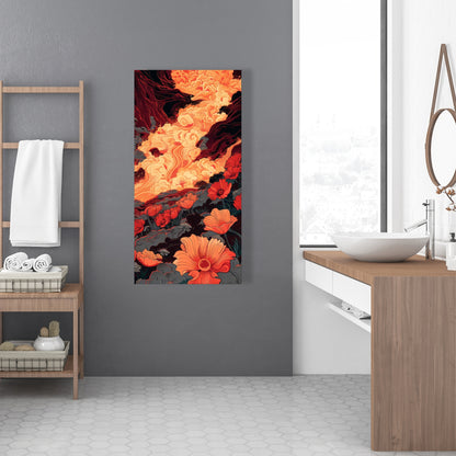 The Big Burn - Black Canvas Home Decor Art | Modern Wall Piece