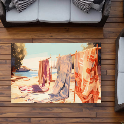 Warm Sands - Orange Outdoor Area Rug for Home Decor