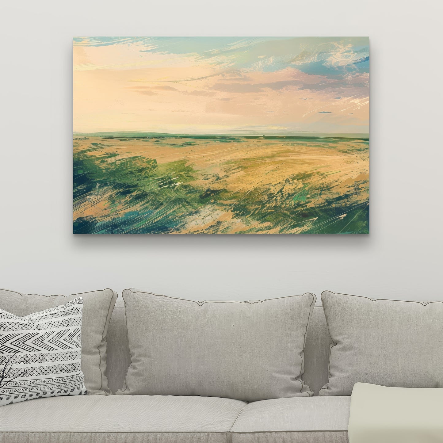 Evening in the field - 32"x32" Canvas