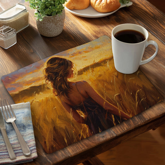 Warm field Braided Polyester Placemat for Home Decor