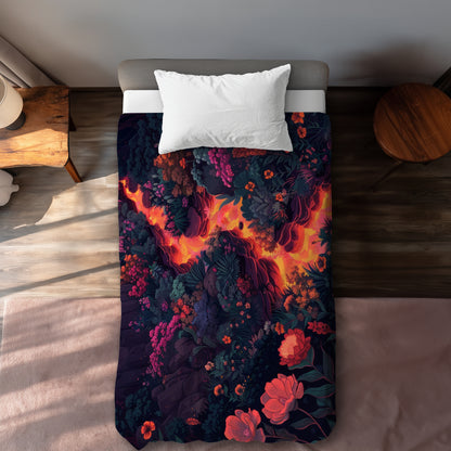 Housse de couette Lave en fusion | Parure de lit décorative audacieuse