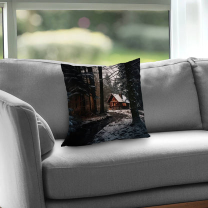 Coussin décoratif en sergé de polyester « Au bord de la rivière » | Décoration d'intérieur élégante
