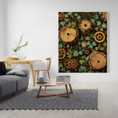 Hiding gears - 24"x24" Canvas