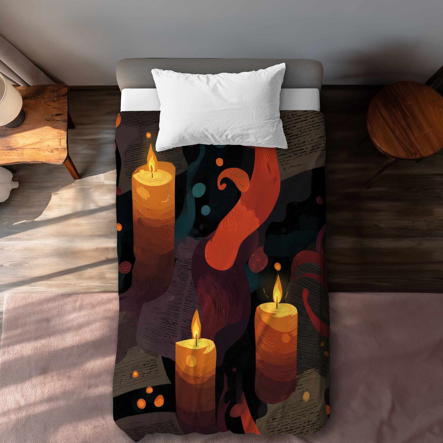 Housse de couette Chuchotis de flamme | Décoration d'intérieur élégante