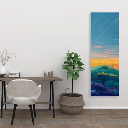 Watercolors Blue Canvas Art for Home Decor - Elegant Design