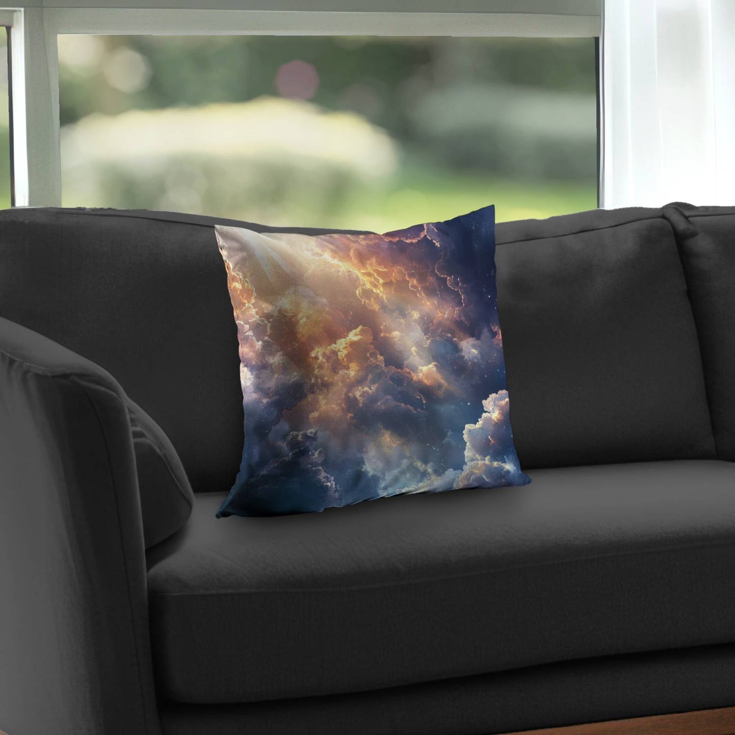 Piercing Light Poly Twill Throw Pillow - Home Decor Accent
