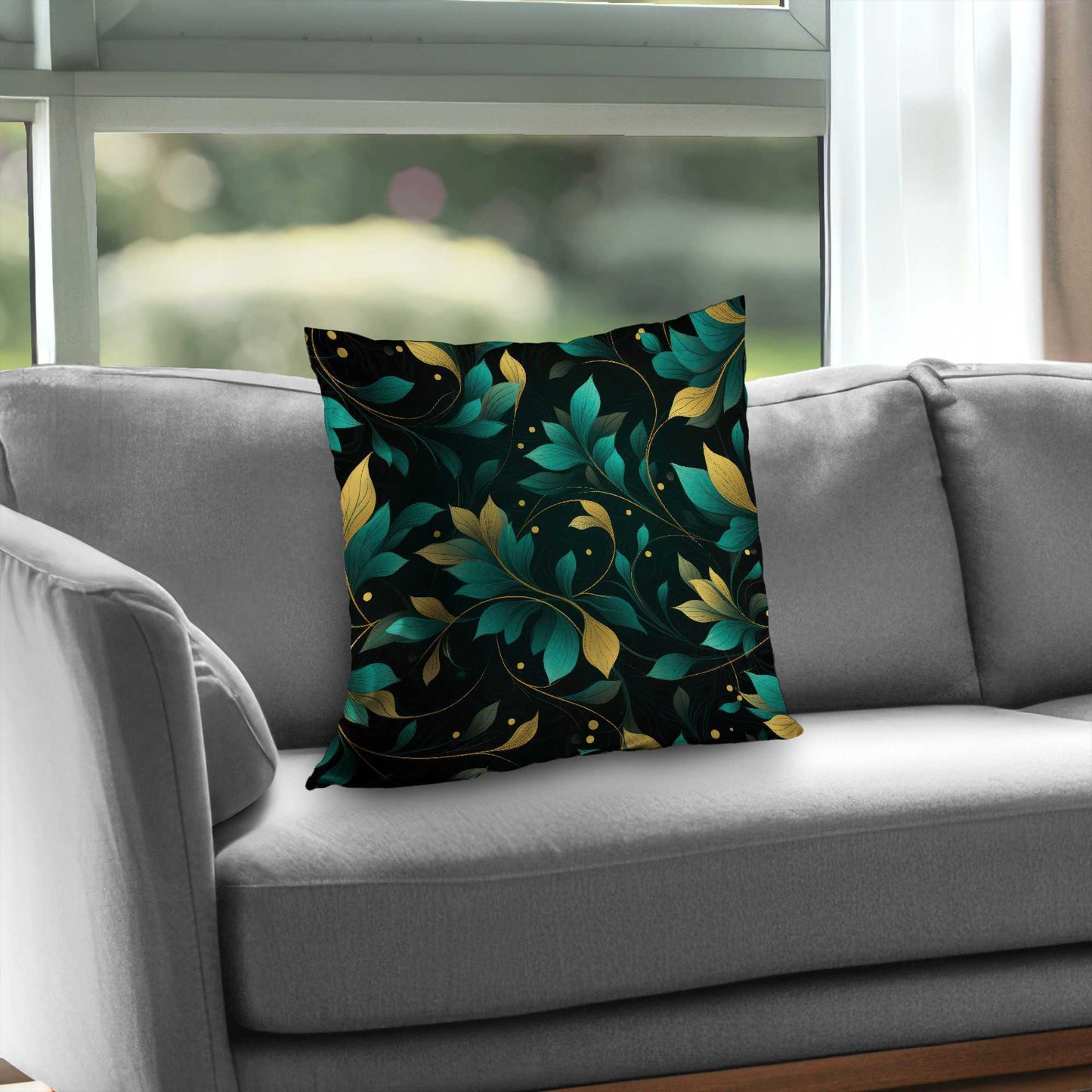 Twirling Twigs Turquoise Poly Twill Throw Pillow Insert |