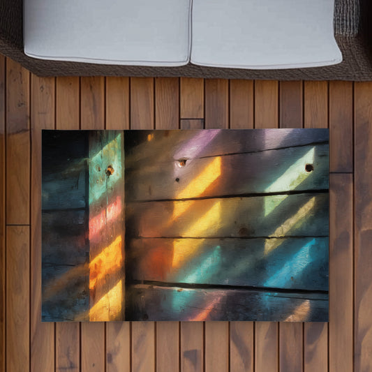 Tapis d'extérieur marron Rainbow Glint pour la décoration intérieure