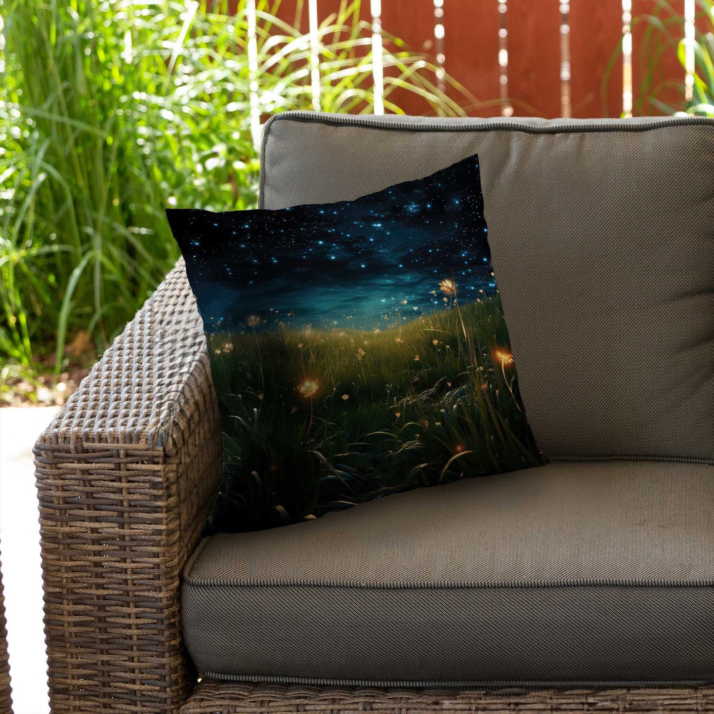 Coussin décoratif en sergé polyester « Ciel nocturne » | Accessoire de décoration intérieure