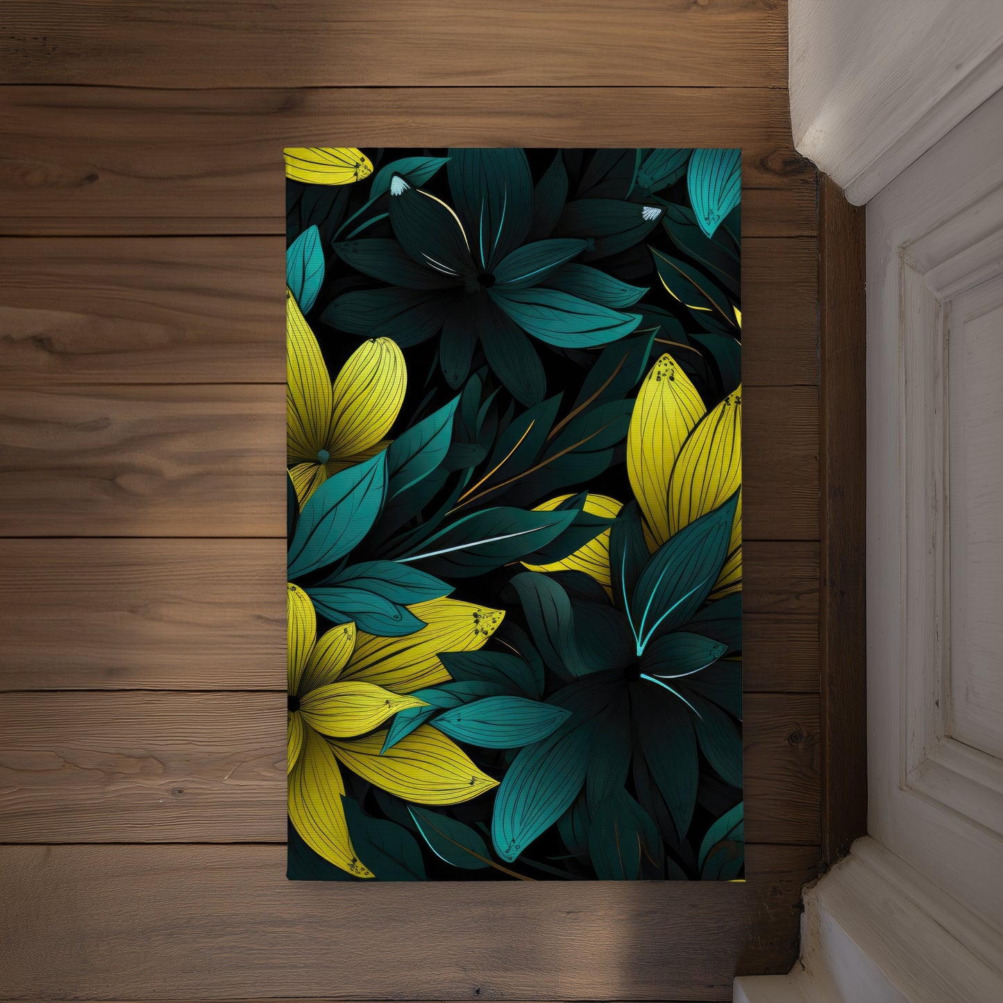 Potent Turquoise Indoor Outdoor Door Mat | Stylish Decor