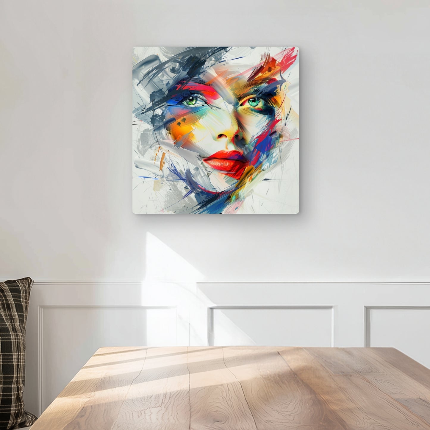 Abstract Look - Yellow Metal Print for Stylish Home Decor