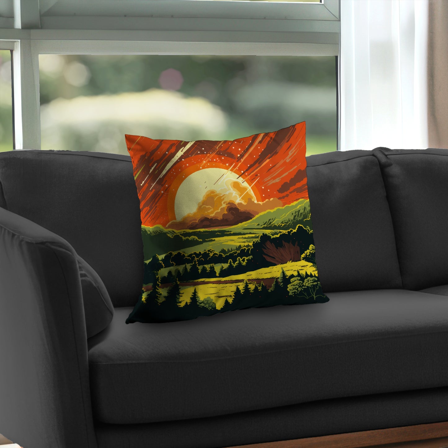 Last Days Orange Poly Twill Throw Pillow Insert for Home Decor