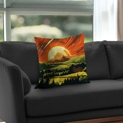 Last Days Orange Poly Twill Throw Pillow Insert for Home Decor