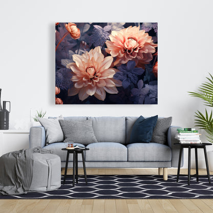 Pink and Purple Coral Canvas | Home Decor Accent Art