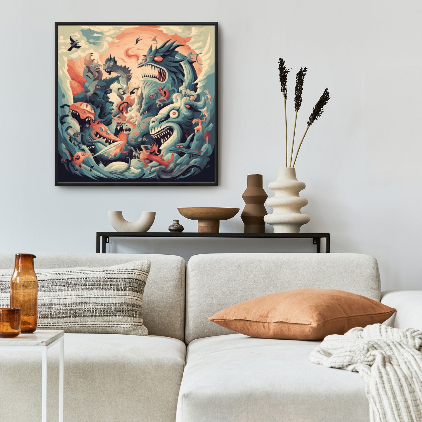 Before time - 36"x36" Framed canvas
