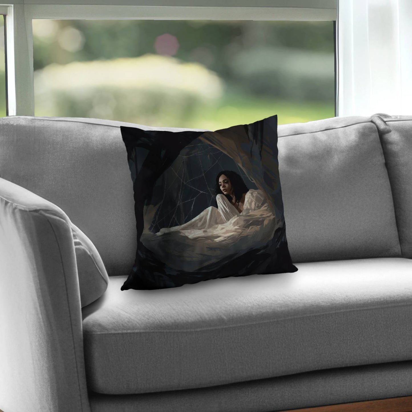 Spider princess - Throw pillow - Print on demand