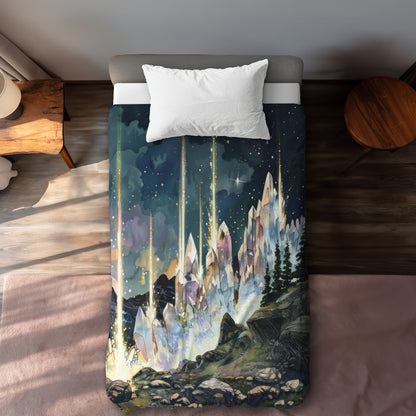 Magical beams - 88"x88" Duvet Cover