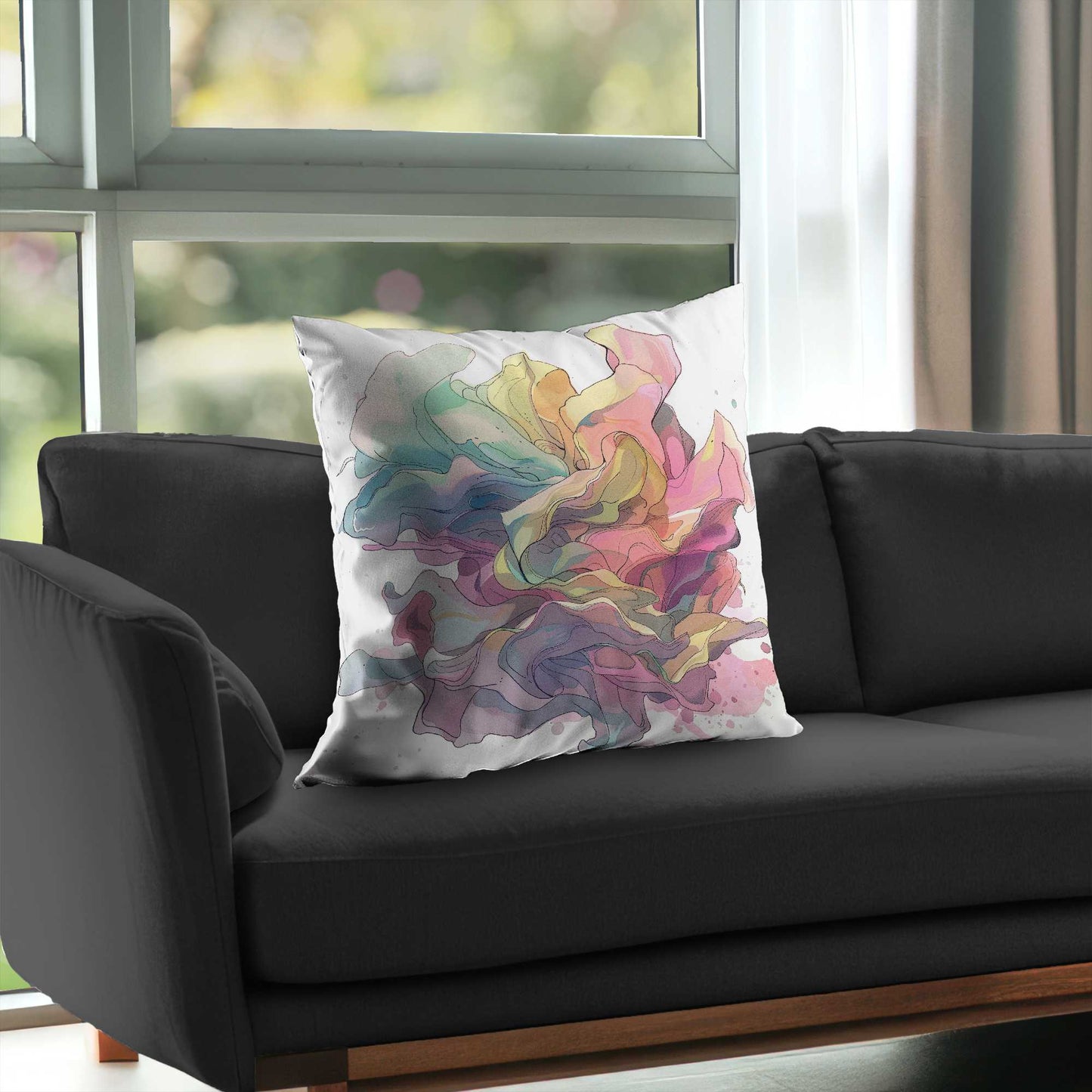 Unfolding Poly Twill Throw Pillow - Stylish Home Decor