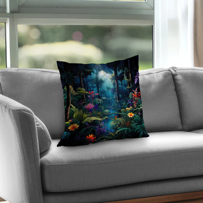 The beauty of nature Blue poly twill throw pillow insert