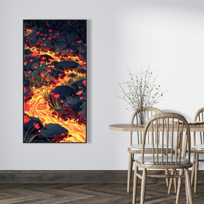 Dodging nature - 36"x36" Framed canvas