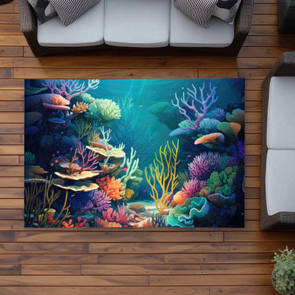 Filled with life Orange Outdoor Area Rug | Home Decor Essentials