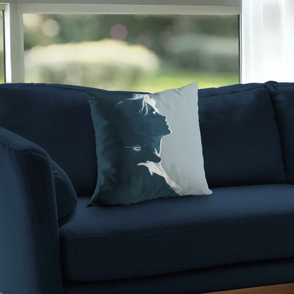 Oreiller décoratif en sergé polyester "Lumière Silencieuse et Brillante" | Décoration d'intérieur