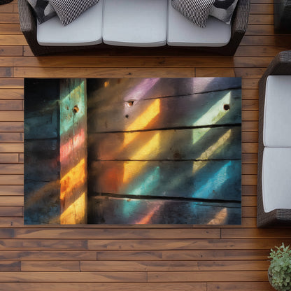 Tapis d'extérieur marron Rainbow Glint pour la décoration intérieure