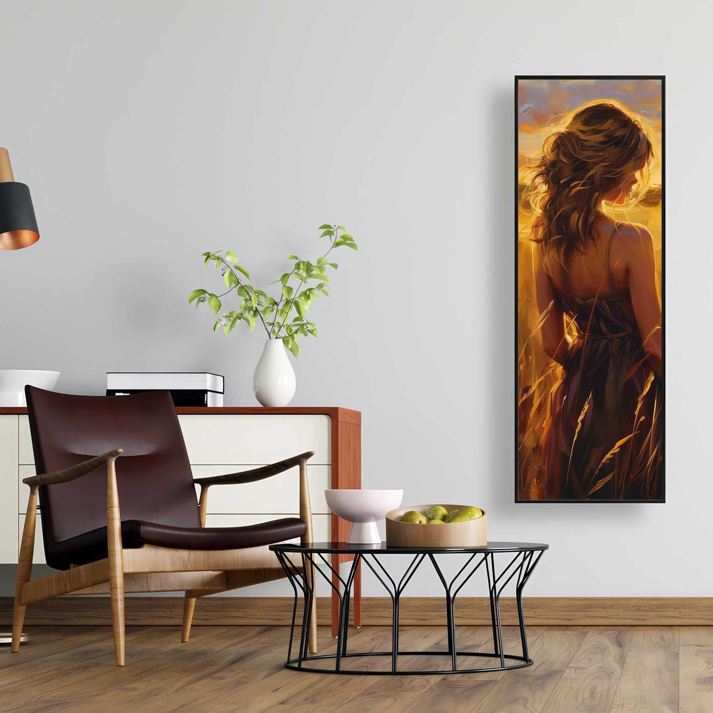 Warm Field - Yellow Framed Canvas for Home Decor | Art Print