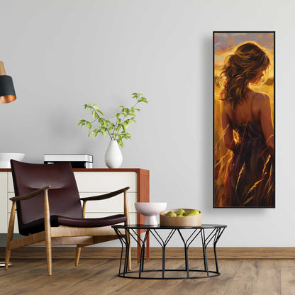 Warm Field - Yellow Framed Canvas for Home Decor | Art Print