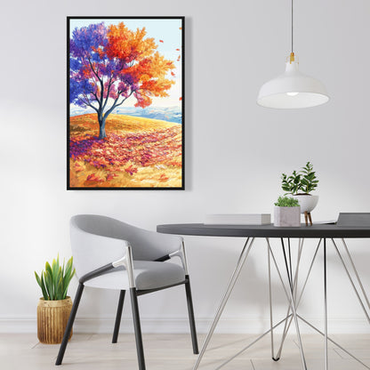 Spring breeze - White Framed Canvas Home Decor Art Piece