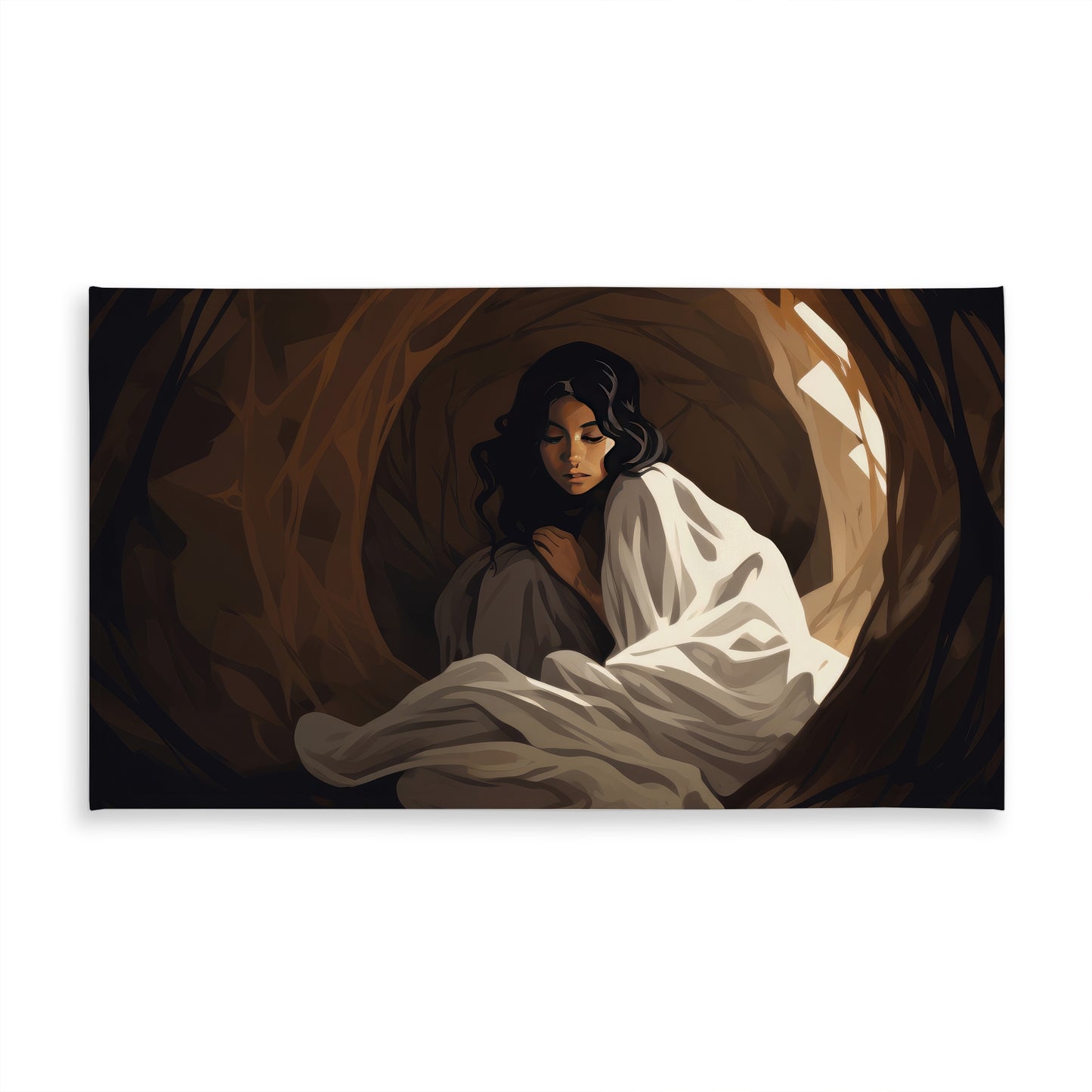 Warm embrace Brown Indoor Outdoor Tablecloth for Home Decor