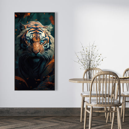 Observed - Orange Framed Canvas Art for Home Decor