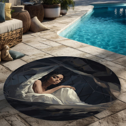 Tapis rond d'extérieur Cocooned | Accent de décoration élégant