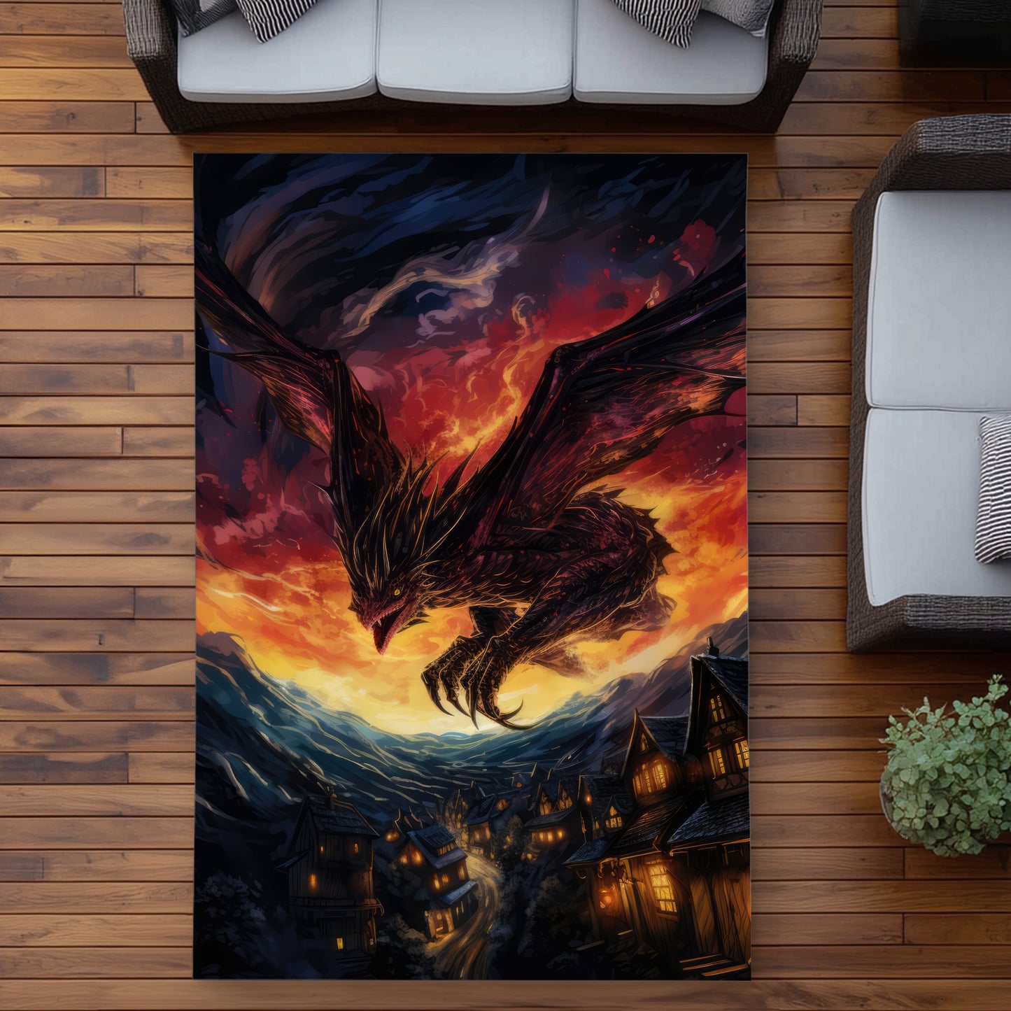 Back for Revenge - Blue Outdoor Area Rug for Home Decor