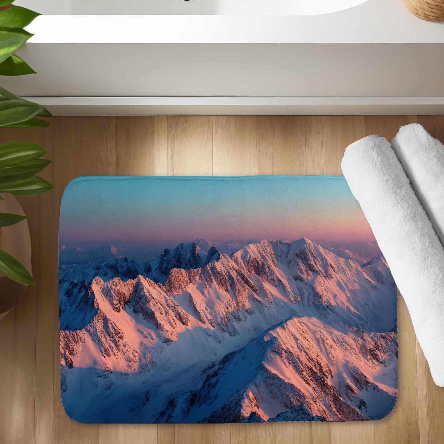 Sunny Peaks Blue Bath Mat | Stylish Home Decor Accent