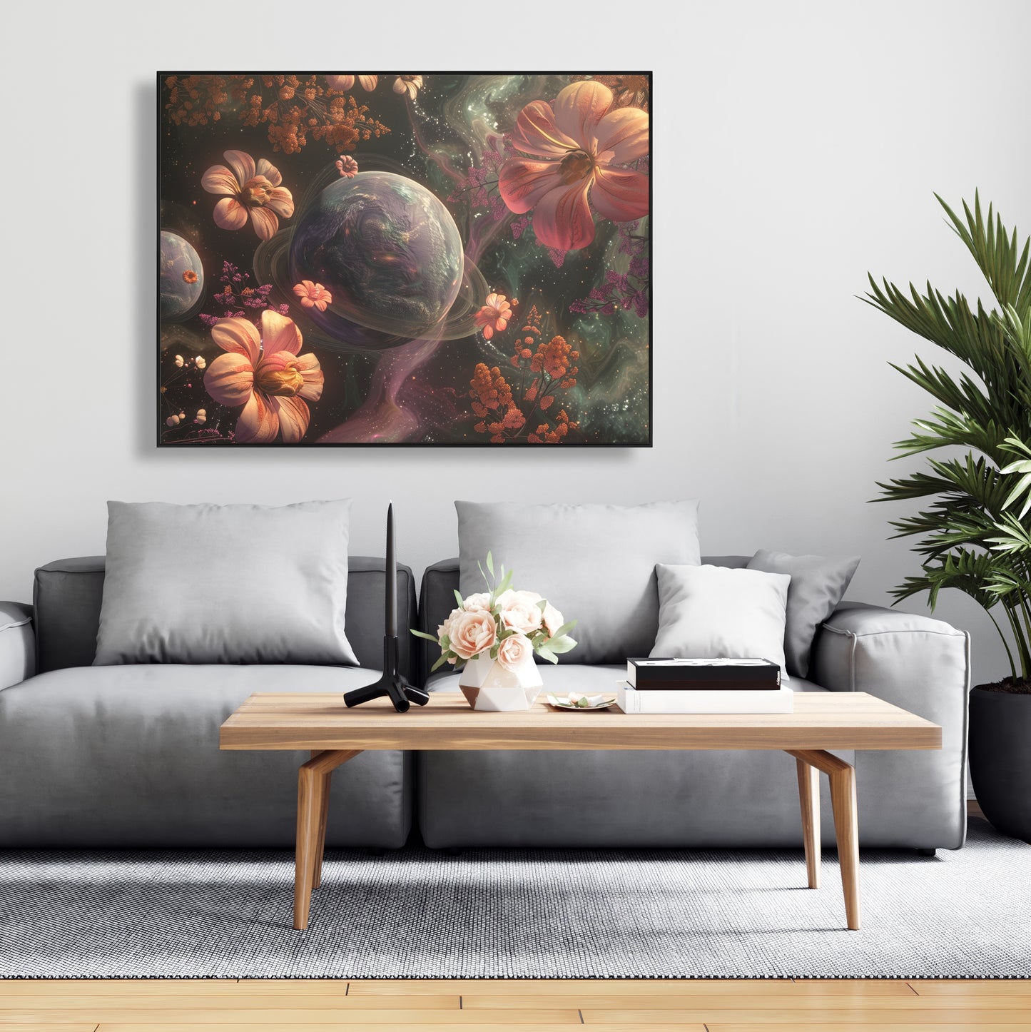 Flower space - 36"x36" Framed canvas