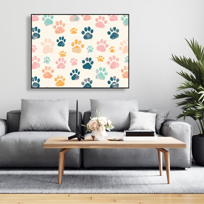 Cute paws - 36"x36" Framed canvas
