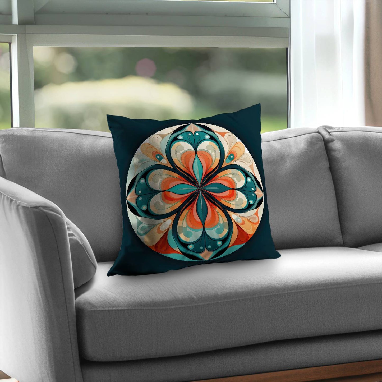 Peaceful mandala - Throw pillow - Print on demand