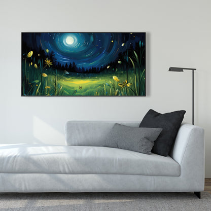 Between grass blades - 36"x36" Framed canvas
